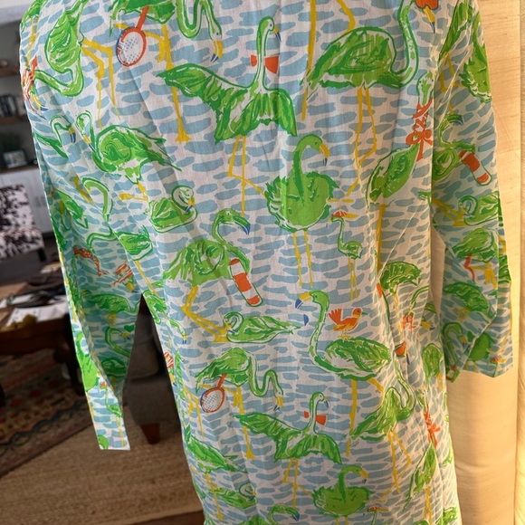 Gretchen Scott Designs Green Flamingo Swim Coverup - Picture 5 of 6
